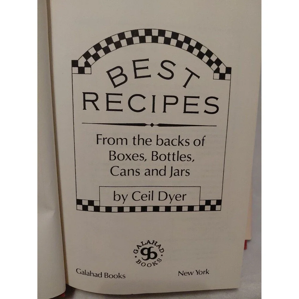 Vintage 1993 Best Recipes From Backs Of Boxes Cans Cookbook Cooking Cook Book